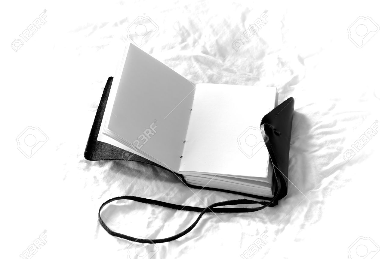romantic black and white blank journal